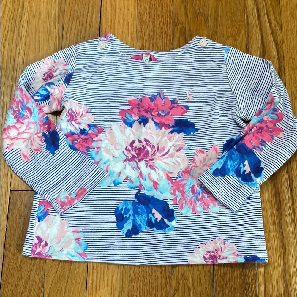 Joules Floral Striped GirlsTop